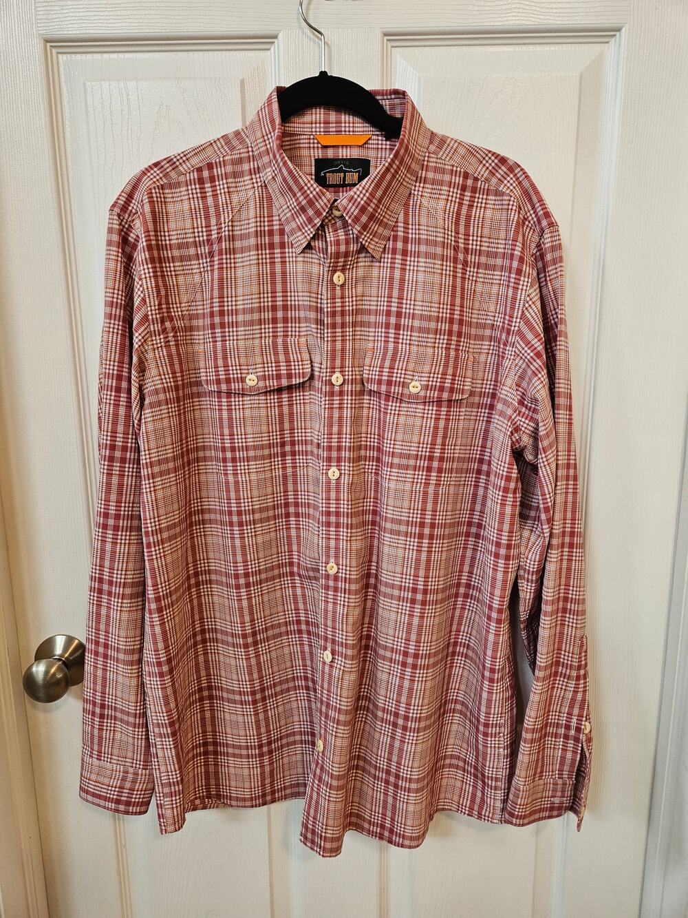 Orvis Trout Bum Men’s Plaid Long Sleeve Fishing Shirt Size Large